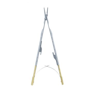 15409 Needle Holders T/C OPEN ROUND HANDLE CASTROVIEJO STRAIGHT 18Cm