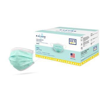 ASTM Level 1, Premium disposable face mask, made in the USA, Seafoam Green