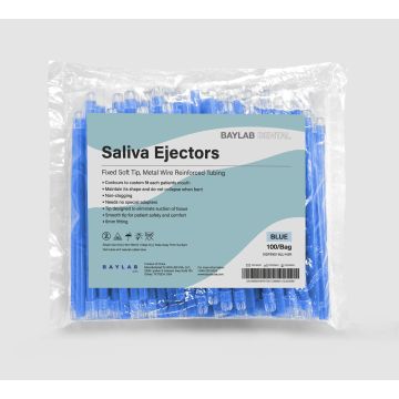 Disposable Saliva Ejector Blue ONE SIZE