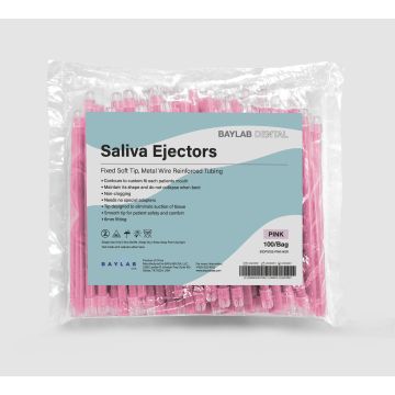 Disposable Saliva Ejector Pink ONE SIZE