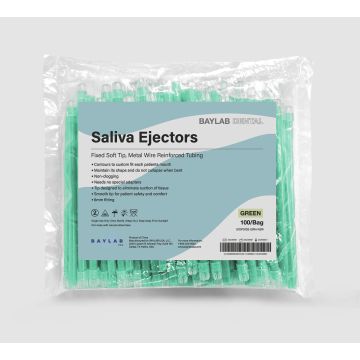 Disposable Saliva Ejector Green ONE SIZE