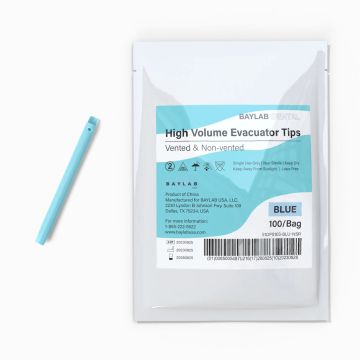 Disposable High Volume Evacuator Tip Blue ONE SIZE