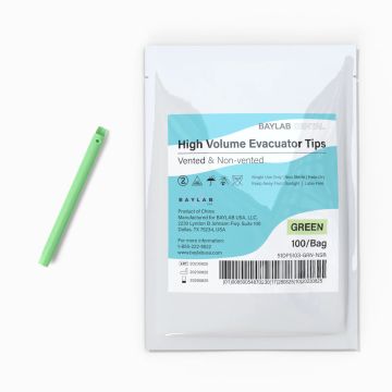 Disposable High Volume Evacuator Tip Green ONE SIZE