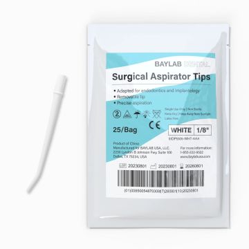 Disposable Aspirator Tip White .125"