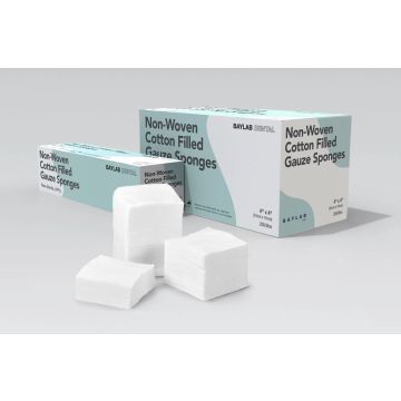 Disposable Non-Woven Cotton Gauze Sponge White 4" X 4"