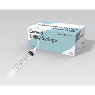 Disposable Curved Utility Syringe Clear ONE SIZE