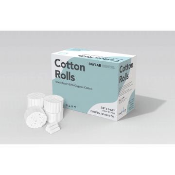 Disposable Cotton Roll White 3/8" x 1.5"
