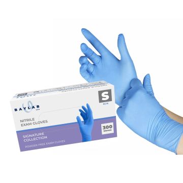 100% Nitrile Gloves - Blue, SM 300 pcs