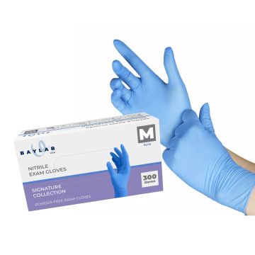 100% Nitrile Gloves - Blue, MD 300 pcs