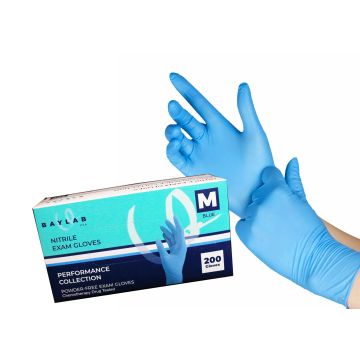 100% Nitrile Gloves - Blue, MD 200 pcs