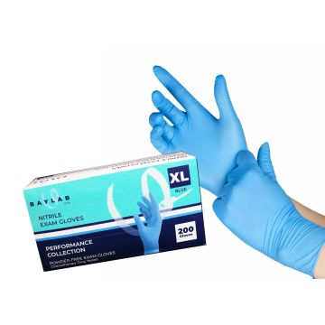 100% Nitrile Gloves - Blue, XL 200 pcs
