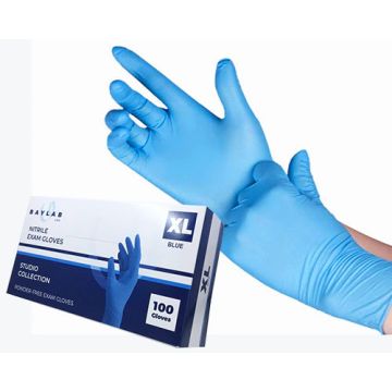100% Nitrile Gloves - Blue, XL 100 pcs