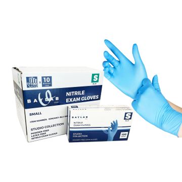 100% Nitrile Gloves - Blue, SM 100 pcs, CASE